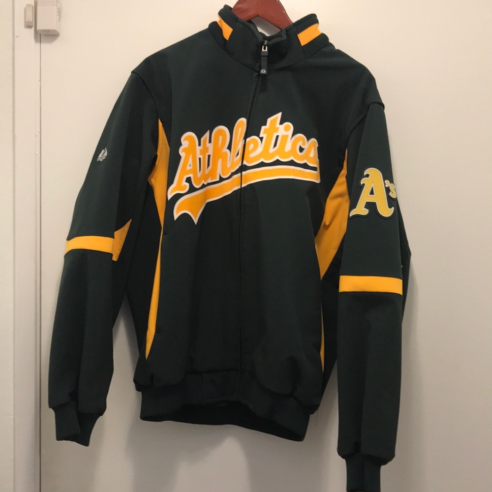 Majestic Oakland Athletics A’s Green Jacket Mens